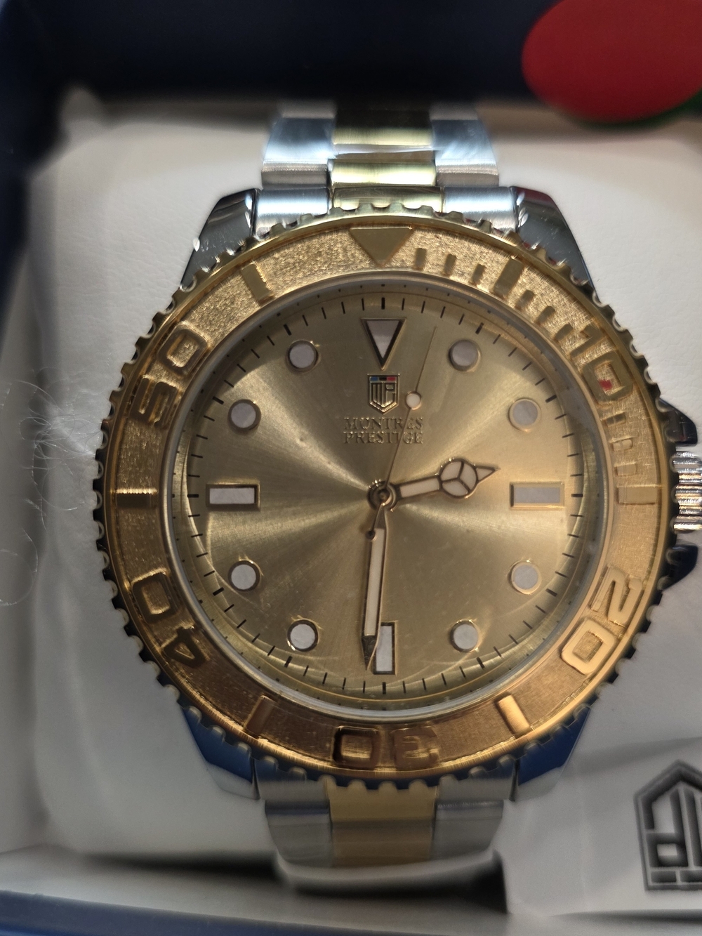63. Two-Tone Gold Dial Men's Watch